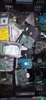 Placas de celular e celular sucateado Imagem Placas de celular e celular sucateado