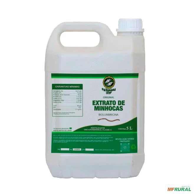 Fertilizante Organomineral-  Extrato De Minhocas- Biolumbricina- 5 Litros