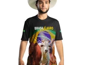 Camiseta Agro Brk Brasil é Agropecuária com Uv50