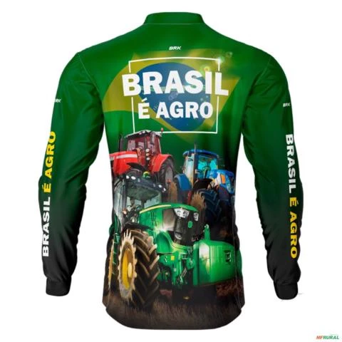 Camisa Agro Brk Tratores Agro é Verde com Uv50