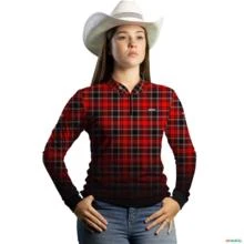 Camisa Brk Agro Feminina Xadrez com Proteção Solar UV50+