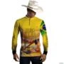 Camisa Agro BRK Amarela Produtor de Soja com UV50 + -  Gênero: Masculino Tamanho: P