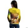 Camisa Agro BRK Amarela Produtor de Soja com UV50 + -  Gênero: Infantil Tamanho: Infantil GG