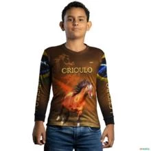 Camisa Agro BRK Crioulo com Proteção Solar UV  50+ -  Gênero: Infantil Tamanho: Infantil PP