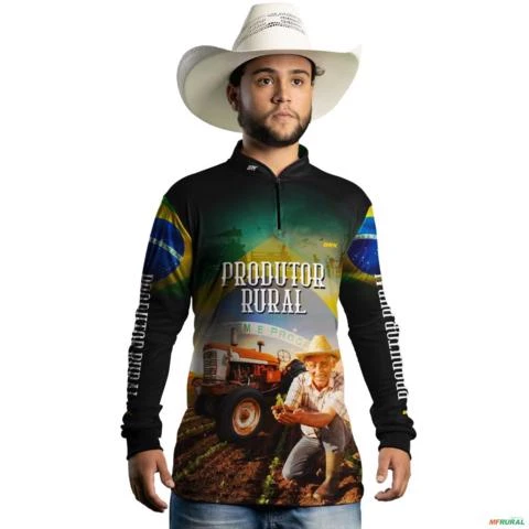 Camisa Agro Brk Produtor Rural com Proteção Solar UV50+ -  Gênero: Masculino Tamanho: M