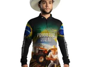 Camisa Agro Brk Produtor Rural com Uv50 -  Gênero: Masculino Tamanho: XXXG