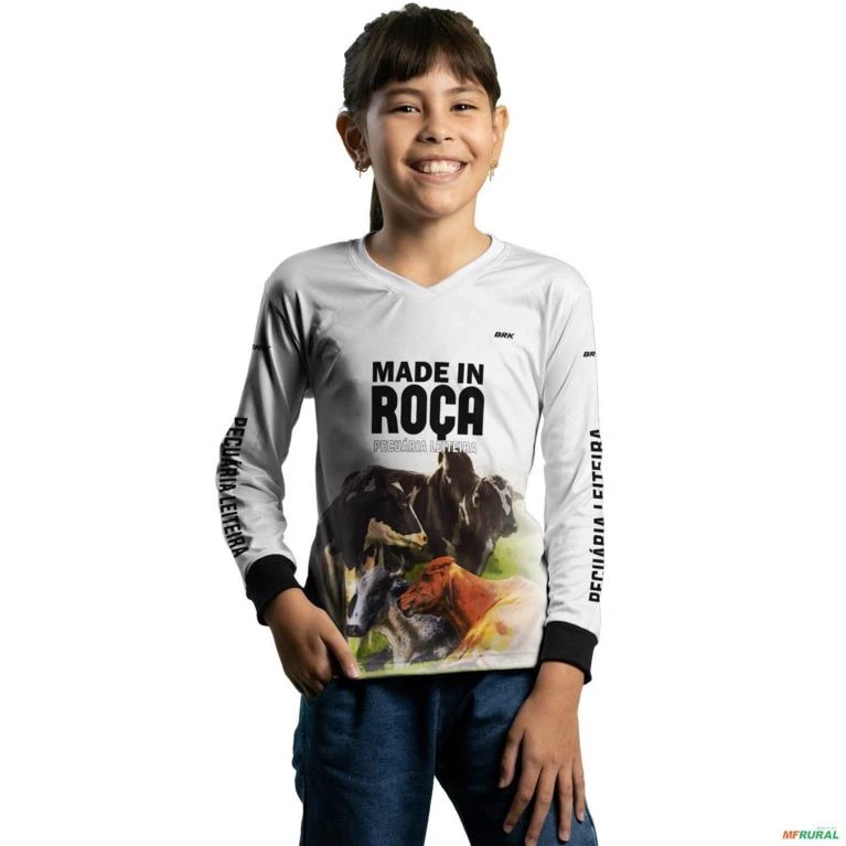 Camisa Agro BRK Made in Roça Gado Cruzado com UV50 + -  Gênero: Infantil Tamanho: Infantil P