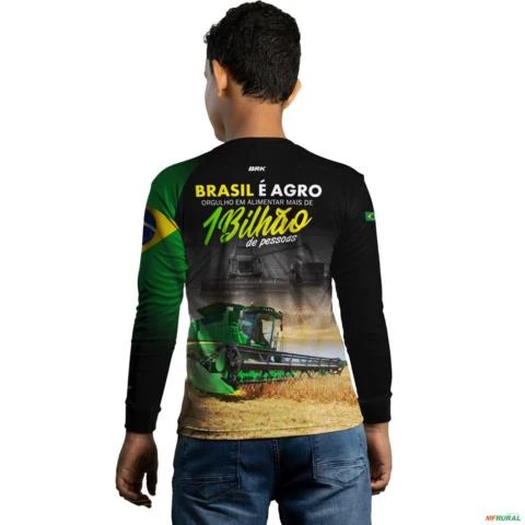 Camisa Agro BRK Agro é Bilhão com UV50 + -  Gênero: Infantil Tamanho: Infantil P