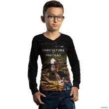Camiseta de Caminhão Brk Caminhoneiro Carga Pesada com Uv50 -  Gênero: Infantil Tamanho: Infantil G