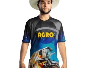 Camiseta Agro Brk Agro Colheitadeira com Uv50 -  Gênero: Masculino Tamanho: GG
