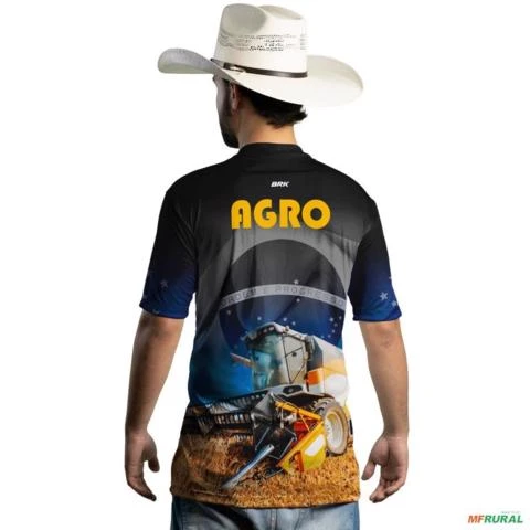 Camiseta Agro Brk Agro Colheitadeira com Uv50 -  Gênero: Masculino Tamanho: XG