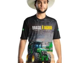 Camiseta Agro Brk Brasil é Agro com Uv50 -  Gênero: Masculino Tamanho: GG