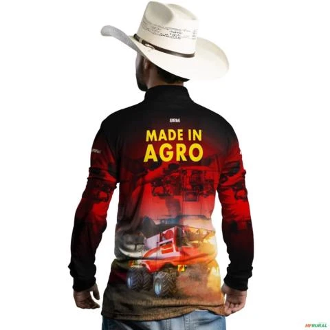 Camisa Agro BRK Vermelha Colheitadeira Made in Agro com UV50 + -  Gênero: Masculino Tamanho: GG
