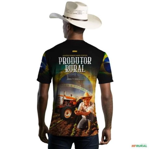 Camiseta Agro Brk Produtor Rural com Uv50 -  Gênero: Masculino Tamanho: XXG