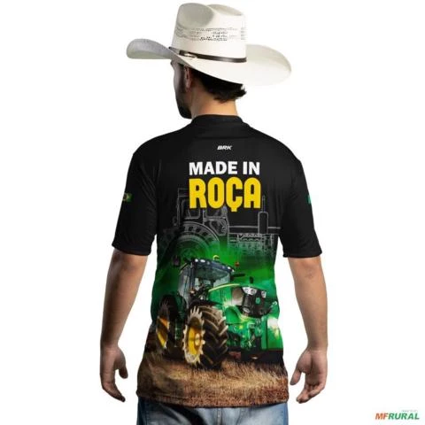 Camiseta Agro Brk Trator Verde Made in Roça com UV50+ -  Gênero: Masculino Tamanho: PP