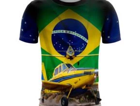 Camiseta Agro BRK  Aviação Agrícola com UV50 + -  Gênero: Masculino Tamanho: GG