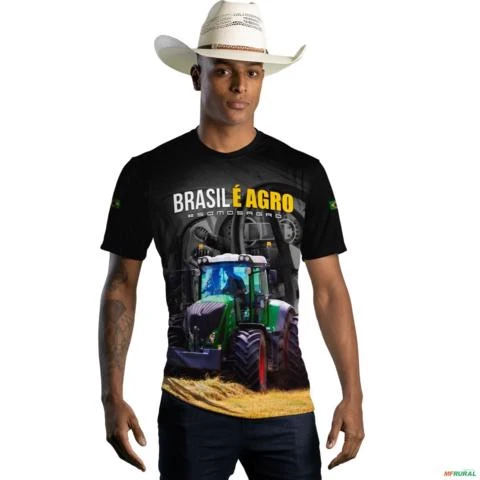Camiseta Brk Brasil é Agro 06 Com Proteção Solar UV50+ -  Gênero: Masculino Tamanho: XG