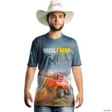 Camiseta Brk Brasil é Agro Colheitadeira Com Proteção Solar UV50+ -  Gênero: Masculino Tamanho: PP