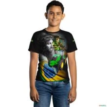 Camiseta Agro Brk Deus é Bão Demais com Uv50 -  Gênero: Infantil Tamanho: Infantil XXG
