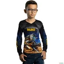 Camisa Agro BRK Colheitadeira Agro com UV50 + -  Gênero: Infantil Tamanho: Infantil XXG