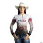 Camisa Agro Brk Texano com Proteção Solar UV50+ -  Gênero: Feminino Tamanho: Baby Look P