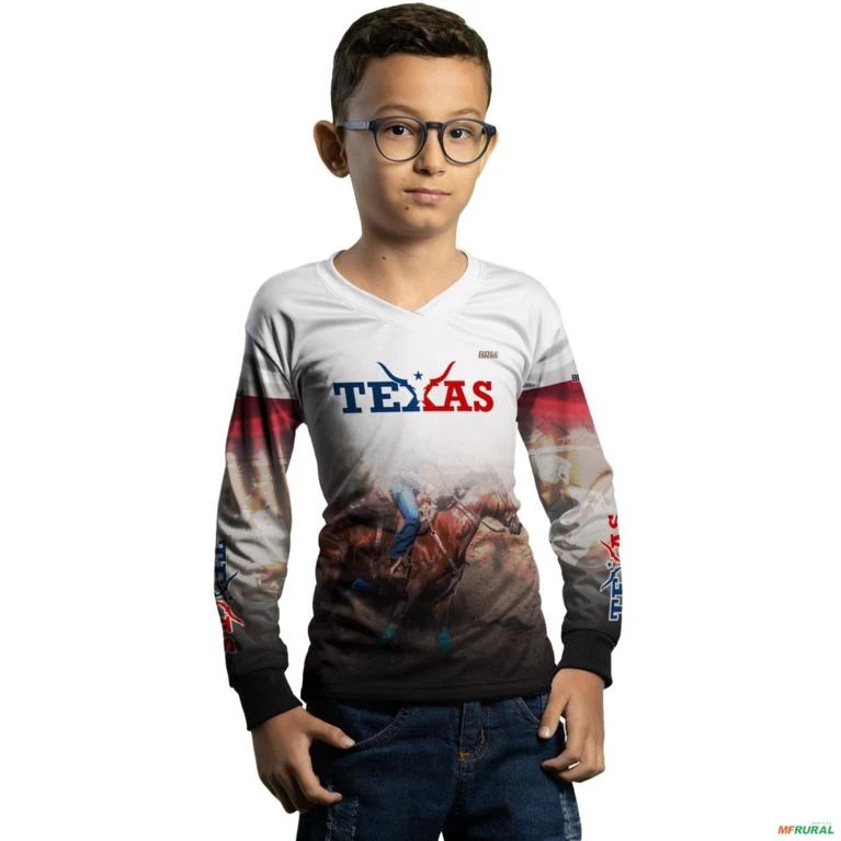 Camisa Agro Brk Texano com Proteção Solar UV50+ -  Gênero: Infantil Tamanho: IM