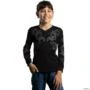Camisa Country BRK Feminina Boiadeira Preta 3.0 com UV50 + -  Gênero: Infantil Tamanho: Infantil PP
