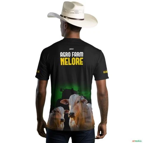 Camiseta Agro Brk Farm Nelore com Uv50 -  Gênero: Masculino Tamanho: PP