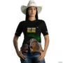 Camiseta Agro Brk Farm Nelore com Uv50 -  Gênero: Feminino Tamanho: Baby Look XG
