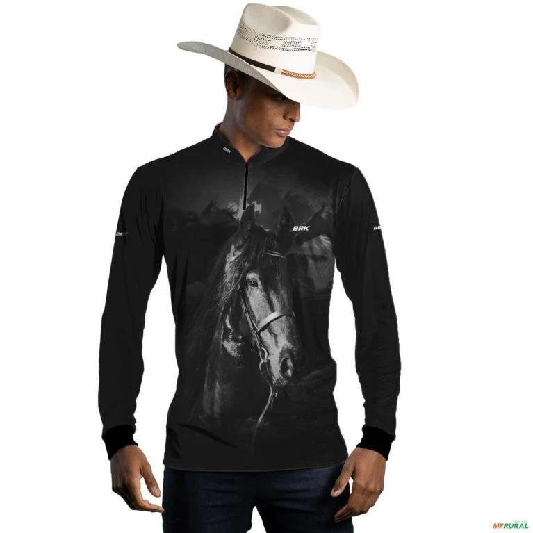 Camisa Country BRK Cavalo Mangalarga 2.0 com UV50 + -  Gênero: Masculino Tamanho: GG