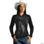 Camisa Country BRK Cavalo Mangalarga 2.0 com UV50 + -  Gênero: Feminino Tamanho: Baby Look XG