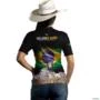Camiseta Agro Brk Nelore Raça Forte Brasil com Uv50 -  Gênero: Feminino Tamanho: Baby Look G