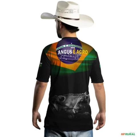 Camiseta Agro Brk Gado Angus com Uv50 -  Gênero: Masculino Tamanho: XG