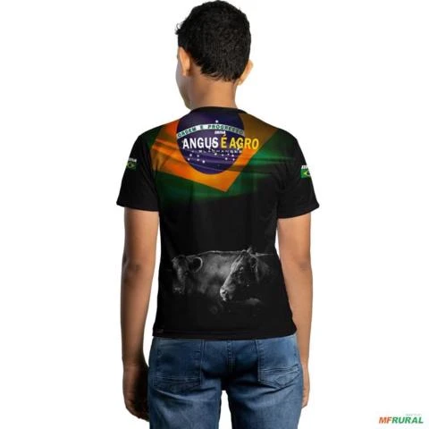 Camiseta Agro Brk Gado Angus com Uv50 -  Gênero: Infantil Tamanho: Infantil P