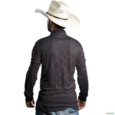 Camisa Country BRK Xadrez Orange Horse com UV50 + -  Gênero: Masculino Tamanho: P