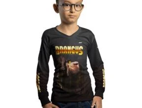 Camisa Agro Brk Gado Brangus com Uv50 -  Gênero: Infantil Tamanho: Infantil M
