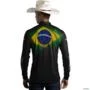 Camisa Agro Brk Bandeira Brasil com Uv50 -  Gênero: Masculino Tamanho: P