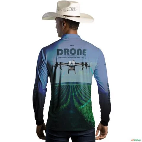 Camisa Agro BRK Drone Pulverizador UV50 + -  Gênero: Masculino Tamanho: XXG