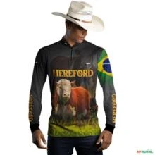 Camisa BRK Agro Raça Hereford com Proteção Solar UV  50+ -  Gênero: Masculino Tamanho: PP