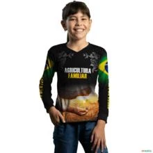 Camisa BRK Agro Agricultura Familiar no Campo com Proteção Solar UV  50+ -  Gênero: Infantil Tamanho: Infantil M