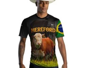 Camiseta Agro Brk Raça Hereford com Uv50 -  Gênero: Masculino Tamanho: P