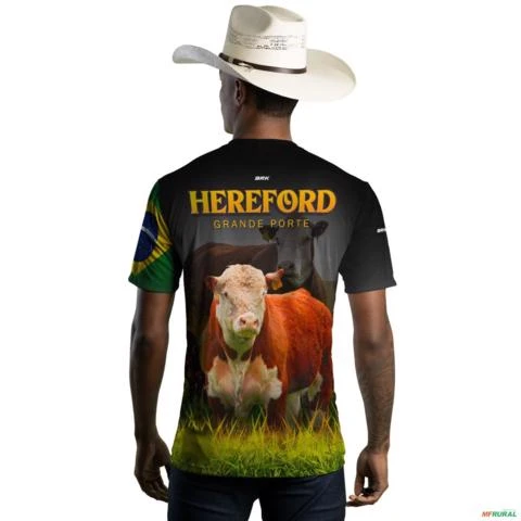 Camiseta Agro Brk Raça Hereford com Uv50 -  Gênero: Masculino Tamanho: G