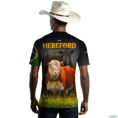 Camiseta Agro Brk Raça Hereford com Uv50 -  Gênero: Masculino Tamanho: GG