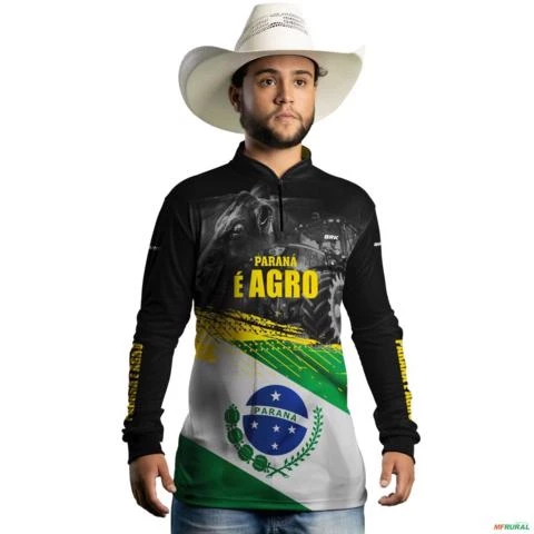 Camisa Agro BRK Paraná é Agro com UV50 + -  Gênero: Masculino Tamanho: M