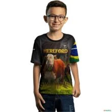Camiseta Agro Brk Raça Hereford com Uv50 -  Gênero: Infantil Tamanho: Infantil M