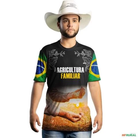 Camiseta Agro Brk Agricultura Familiar com Uv50 -  Gênero: Masculino Tamanho: P