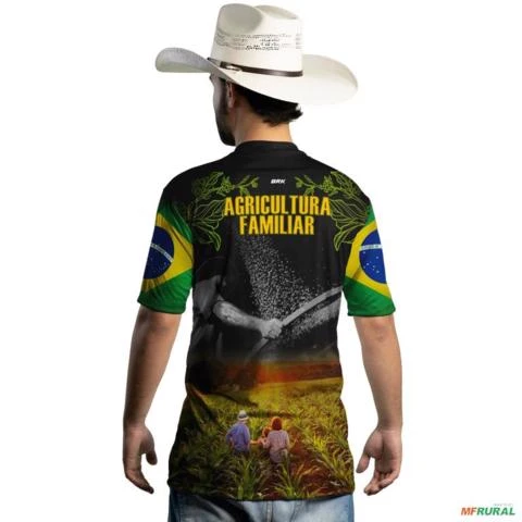 Camiseta Agro Brk Agricultura Familiar com Uv50 -  Gênero: Masculino Tamanho: P