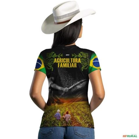 Camiseta Agro Brk Agricultura Familiar com Uv50 -  Gênero: Feminino Tamanho: Baby Look XG