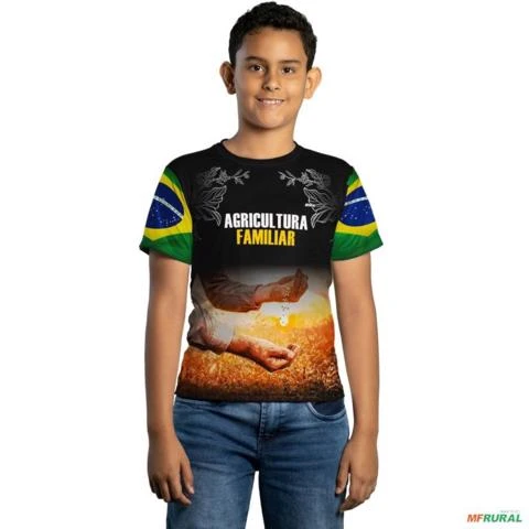 Camiseta Agro Brk Agricultura Familiar com Uv50 -  Gênero: Infantil Tamanho: Infantil XXG