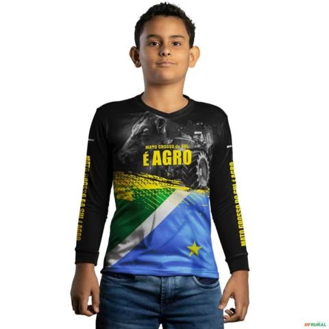 Camisa Agro BRK Mato Grosso do Sul é Agro UV50 + -  Gênero: Infantil Tamanho: Infantil PP